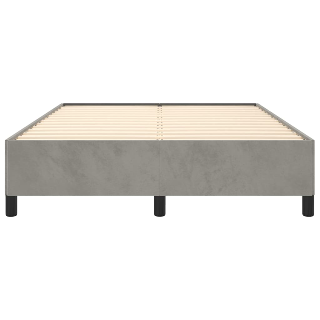 Sengeramme uten madrass lysegrå 135x190 cm Double fløyel