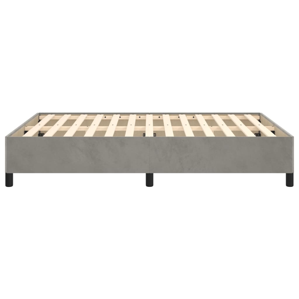 Sengeramme uten madrass lysegrå 135x190 cm Double fløyel