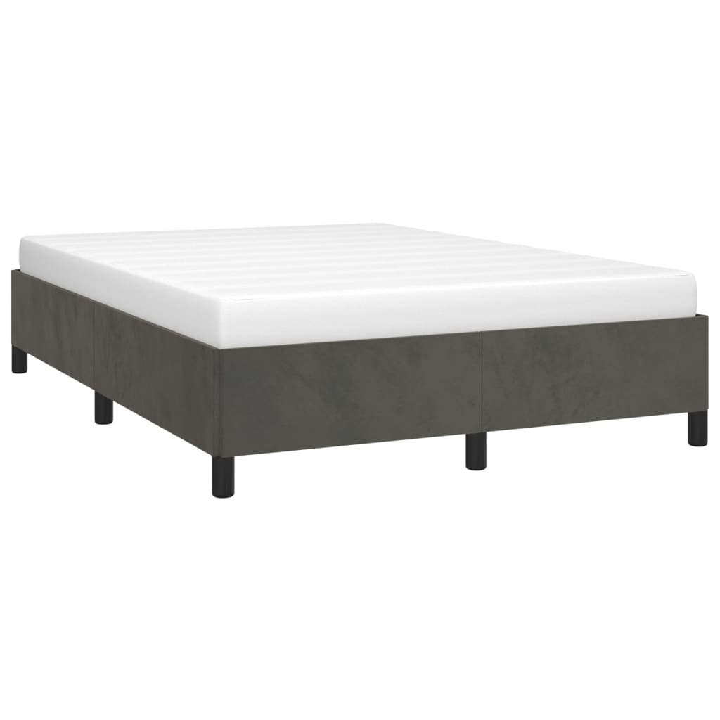 Sengeramme uten madrass mørkegrå 135x190 cm Double fløyel