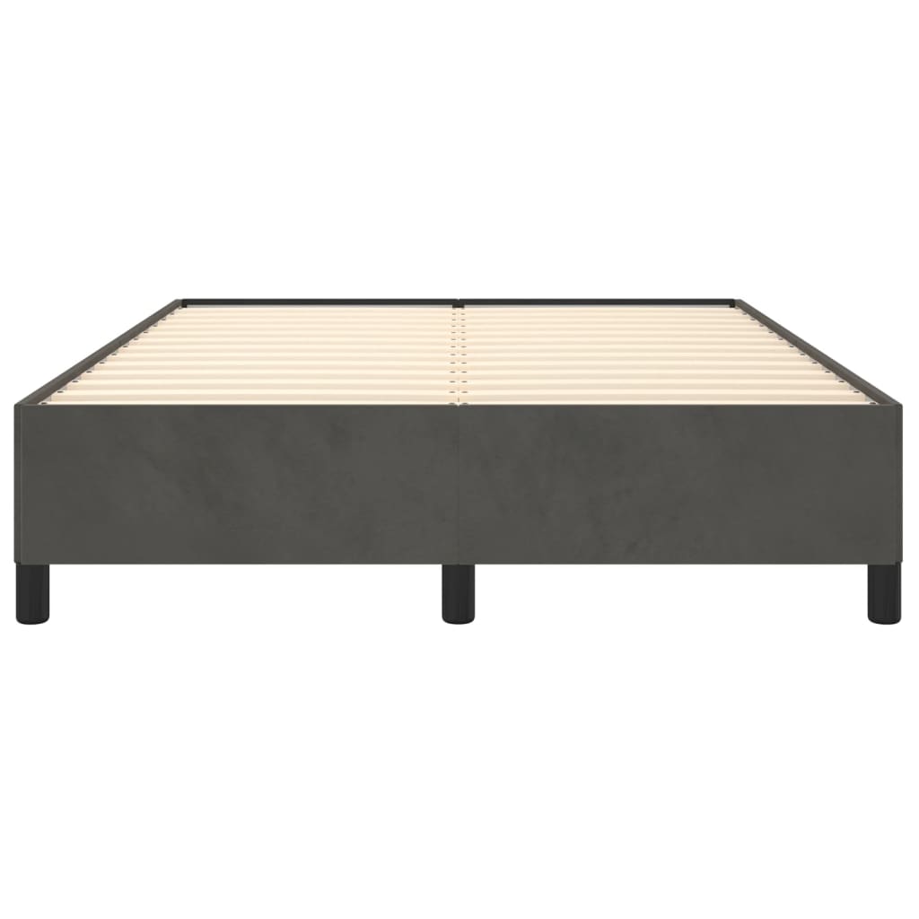 Sengeramme uten madrass mørkegrå 135x190 cm Double fløyel