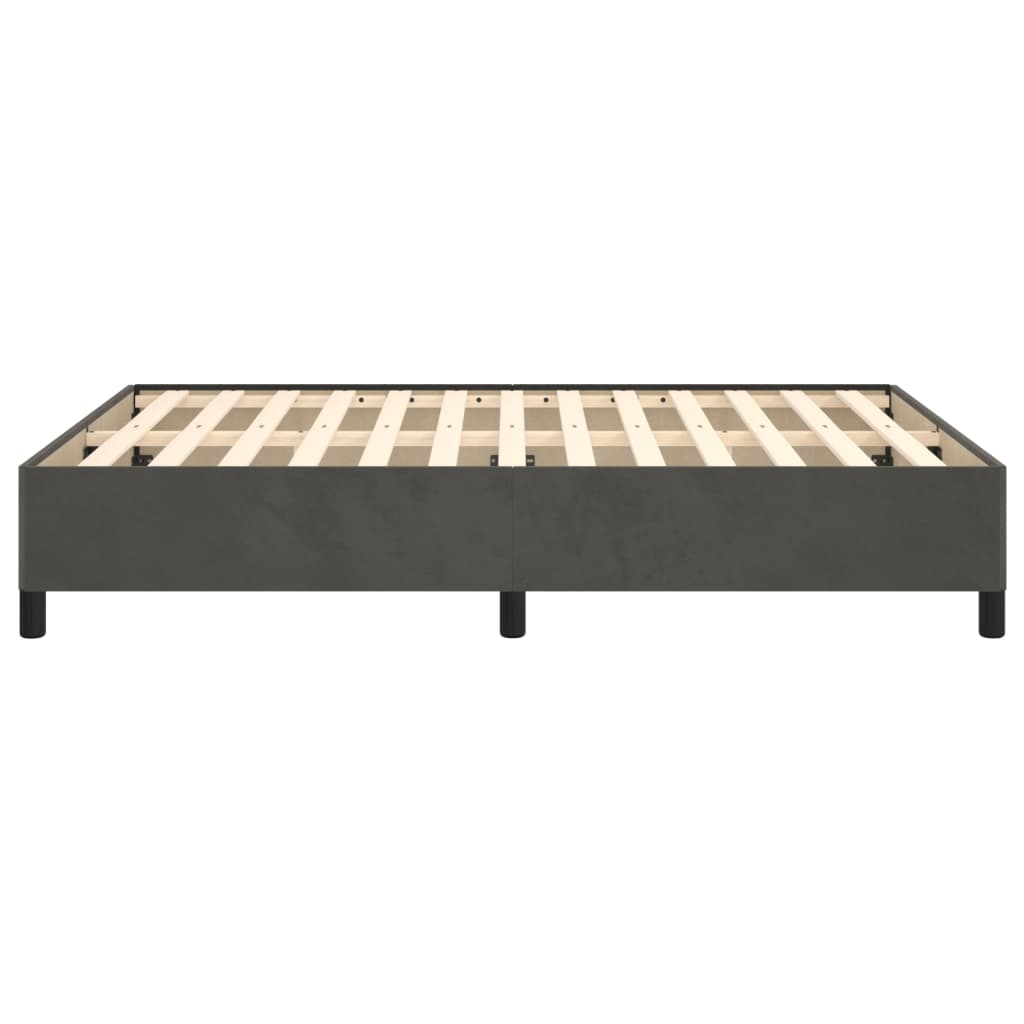 Sengeramme uten madrass mørkegrå 135x190 cm Double fløyel