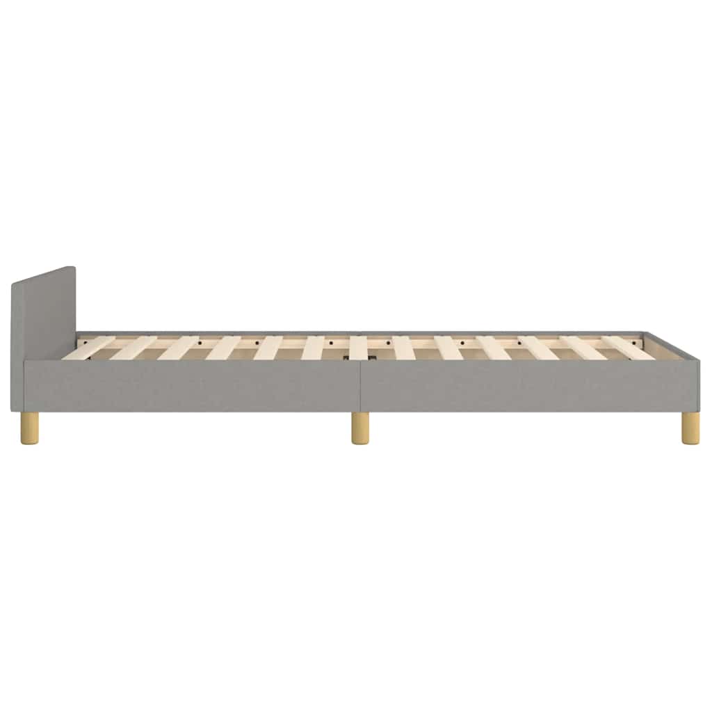 Sengeramme uten madrass lysegrå 90x190 cm Single stoff
