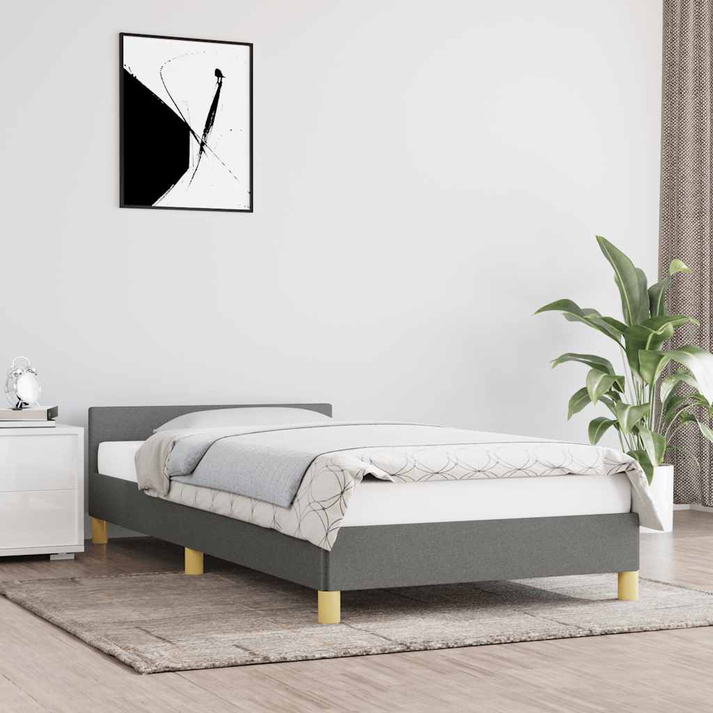 Sengeramme uten madrass mørkegrå 90x190 cm Single stoff
