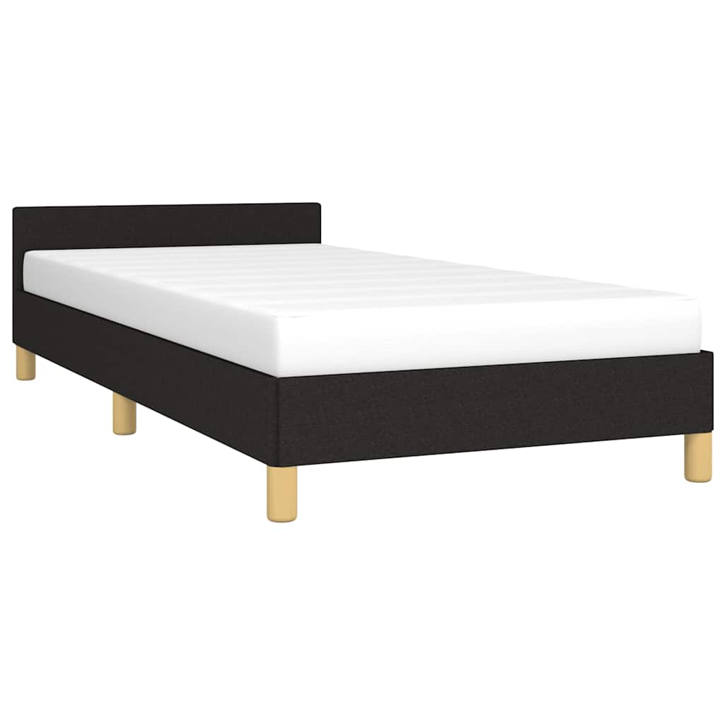 Sengeramme uten madrass svart 90x190 cm Single stoff