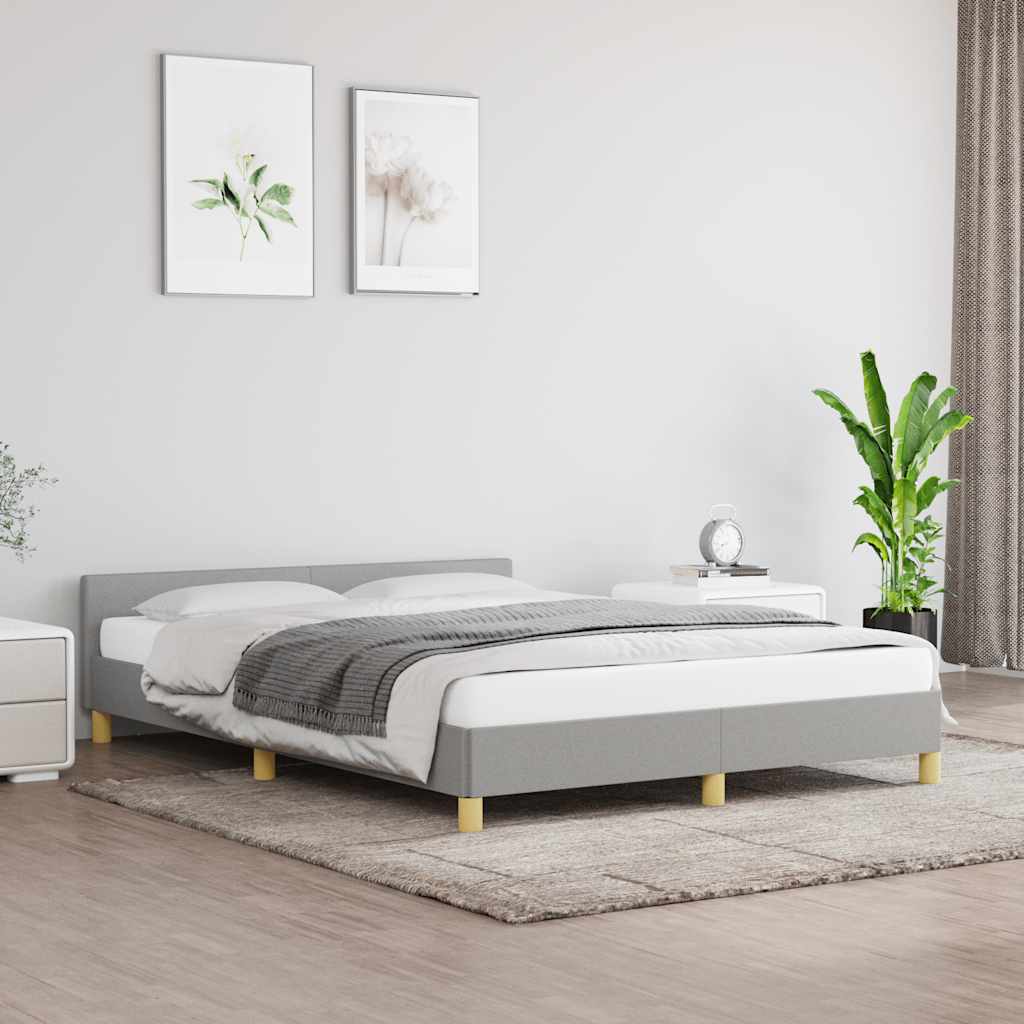 Sengeramme uten madrass lysegrå 180x200cm Super King stoff