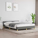 Sengeramme uten madrass mørkegrå 180x200cm Super King stoff