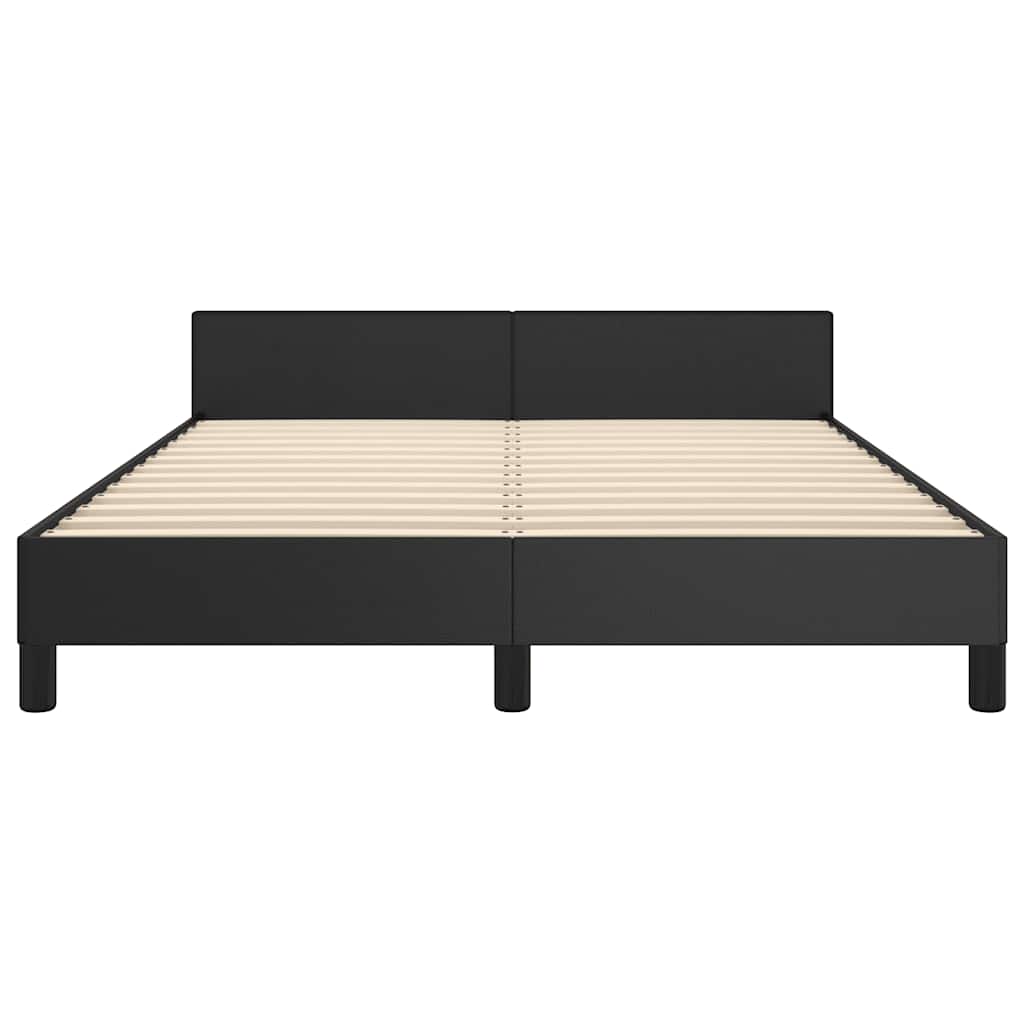 Sengeramme uten madrass svart 135x190 cm Double kunstskinn