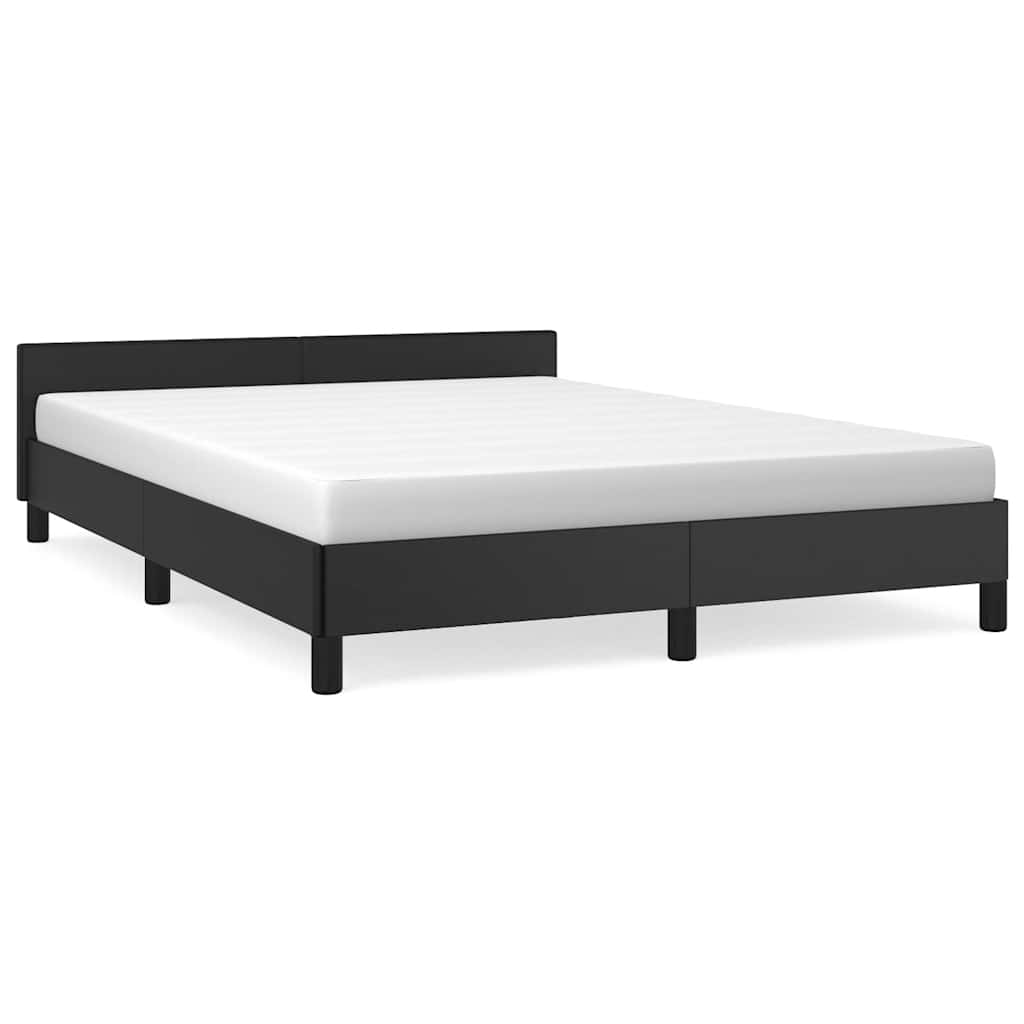 Sengeramme uten madrass svart 180x200cm Super King kunstskinn