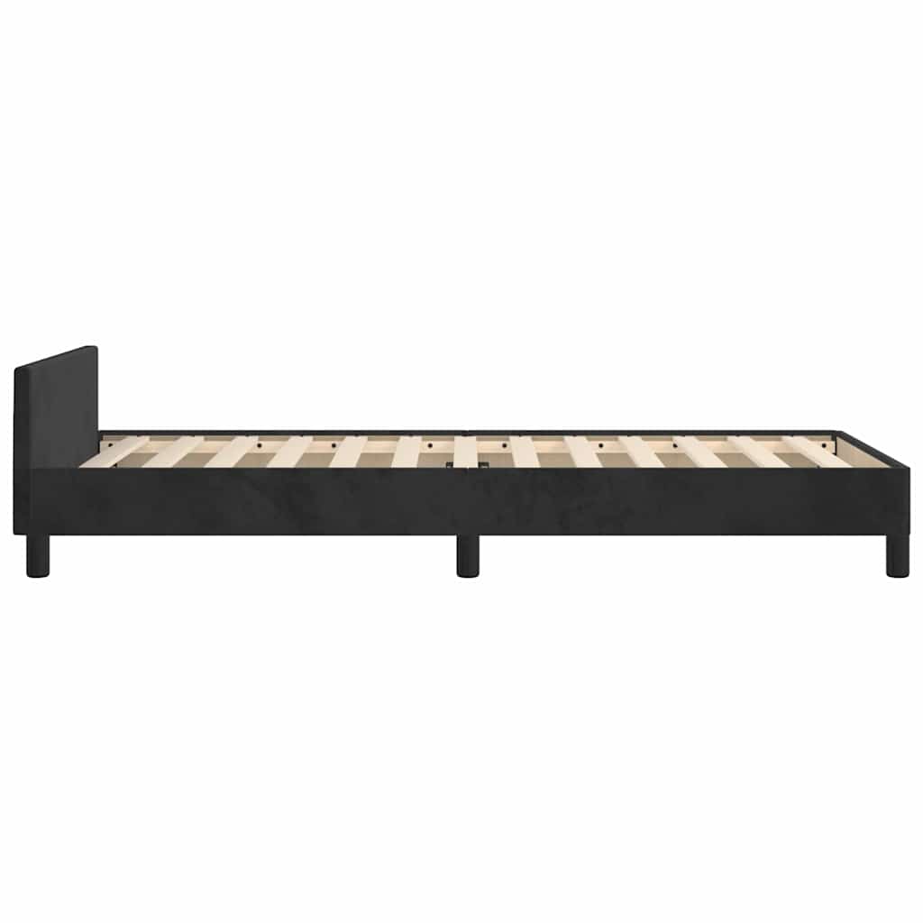 Sengeramme uten madrass svart 90x190 cm Single fløyel