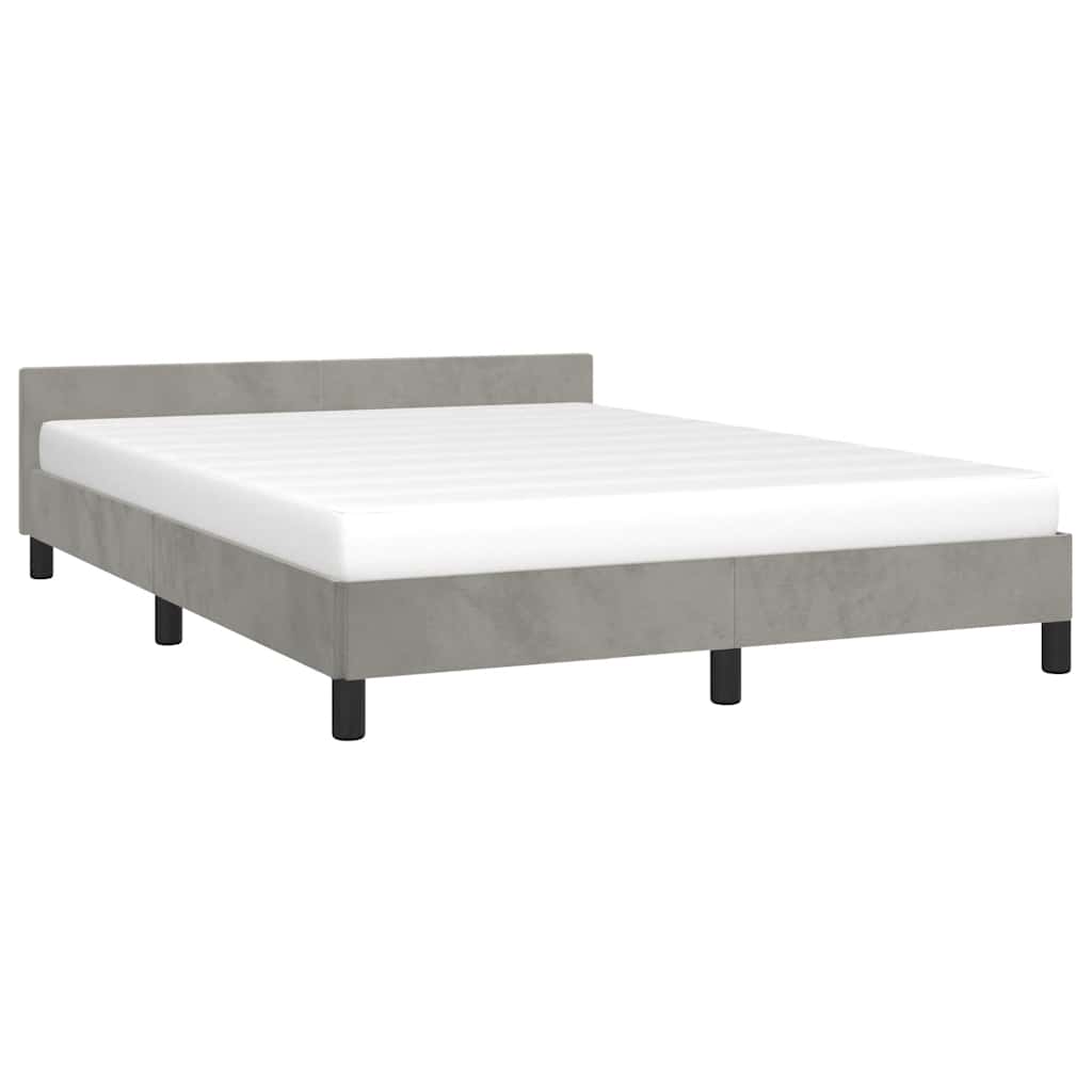 Sengeramme uten madrass lysegrå 135x190 cm Double fløyel