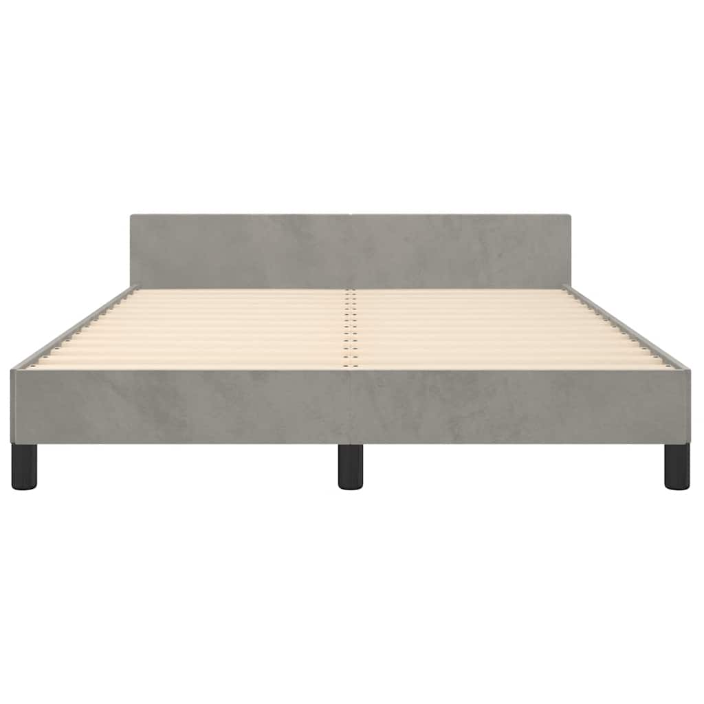 Sengeramme uten madrass lysegrå 135x190 cm Double fløyel