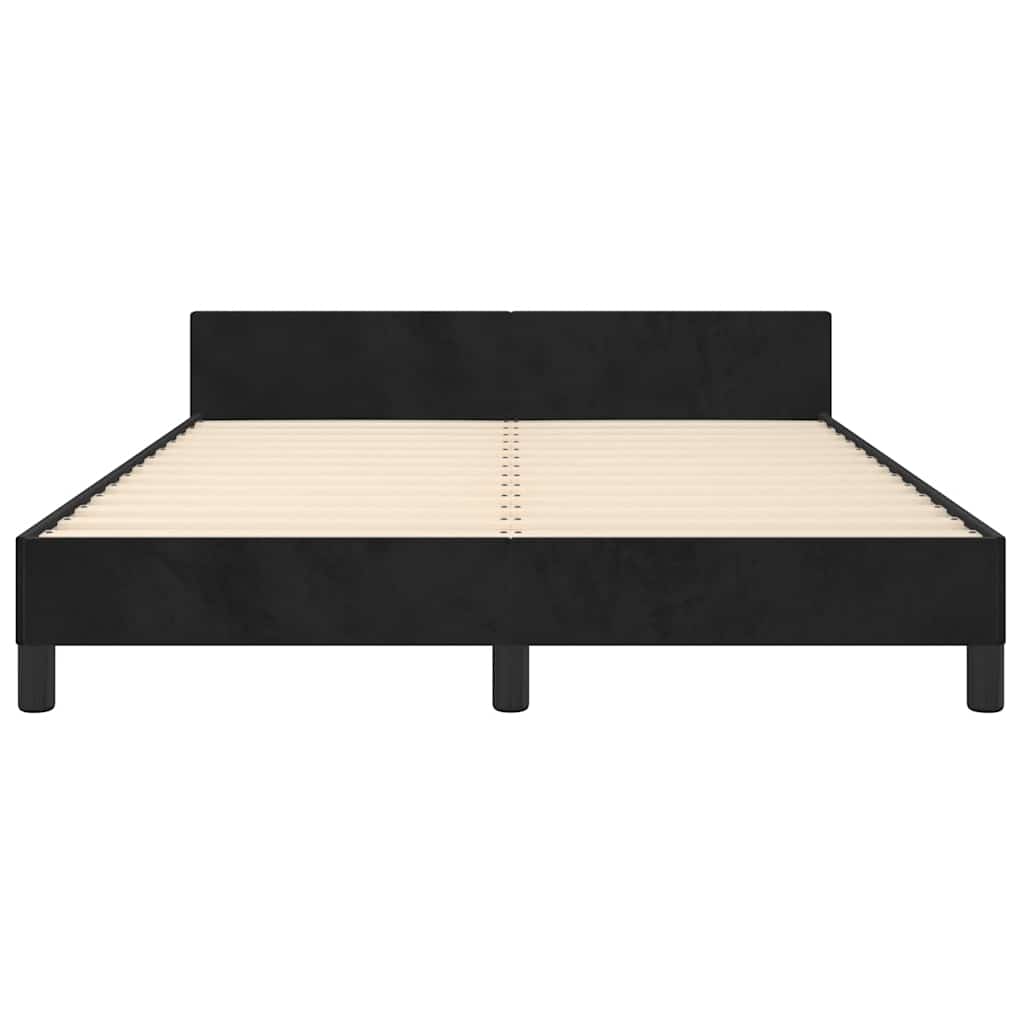 Sengeramme uten madrass svart 135x190 cm Double fløyel