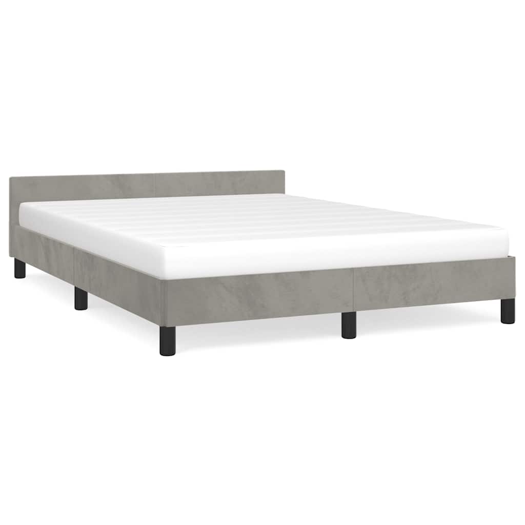 Sengeramme uten madrass lysegrå 180x200cm Super King fløyel