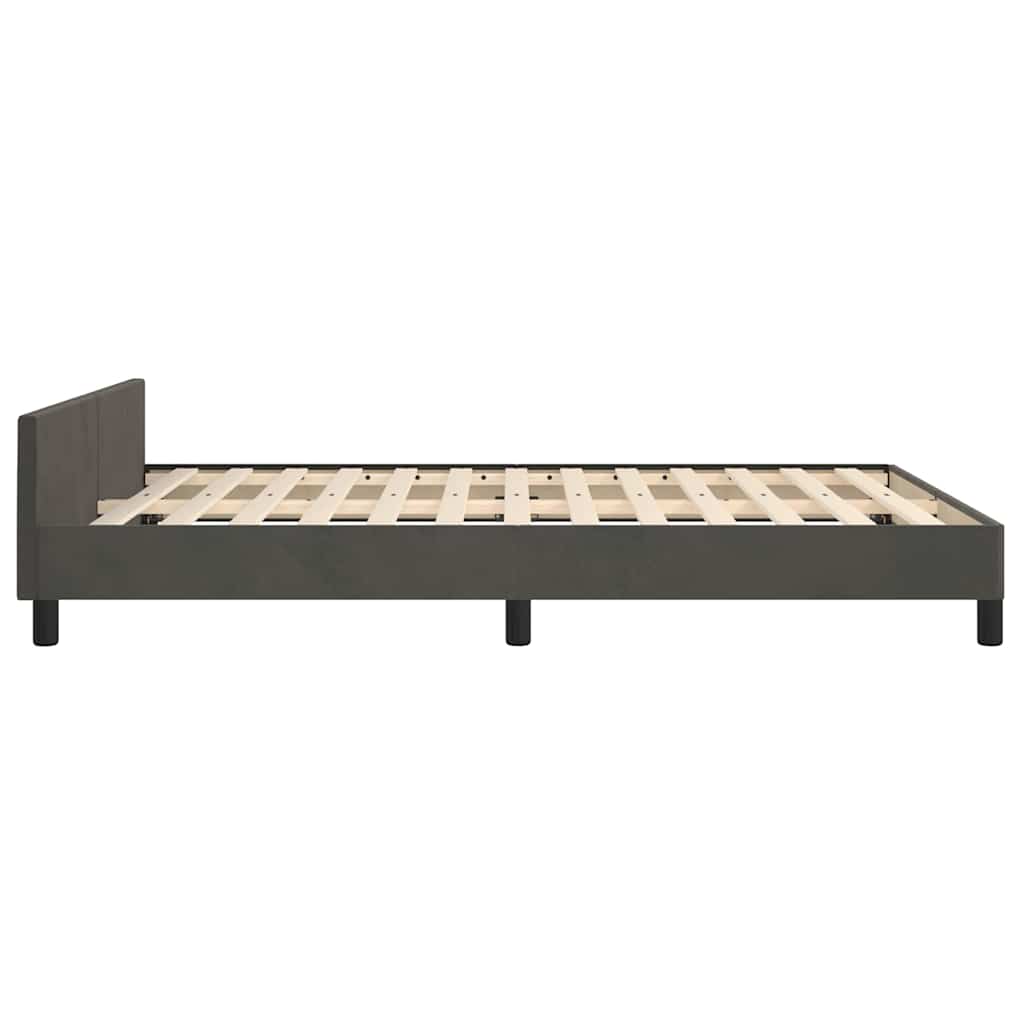 Sengeramme uten madrass mørkegrå 180x200cm Super King fløyel