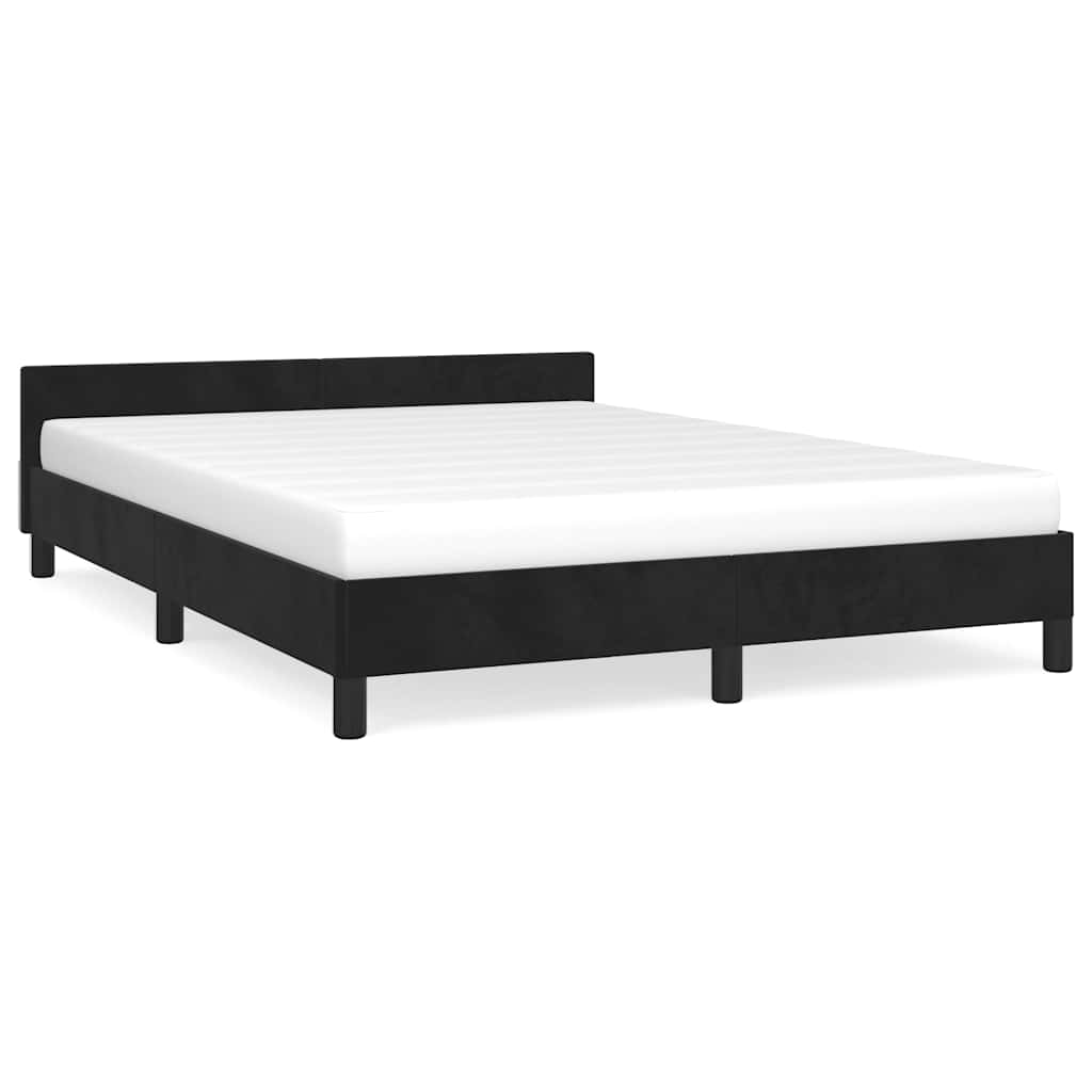 Sengeramme uten madrass svart 180x200cm Super King fløyel