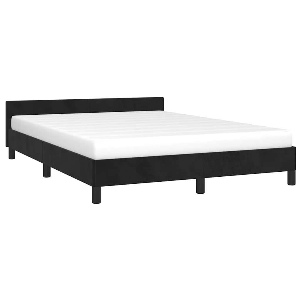 Sengeramme uten madrass svart 180x200cm Super King fløyel