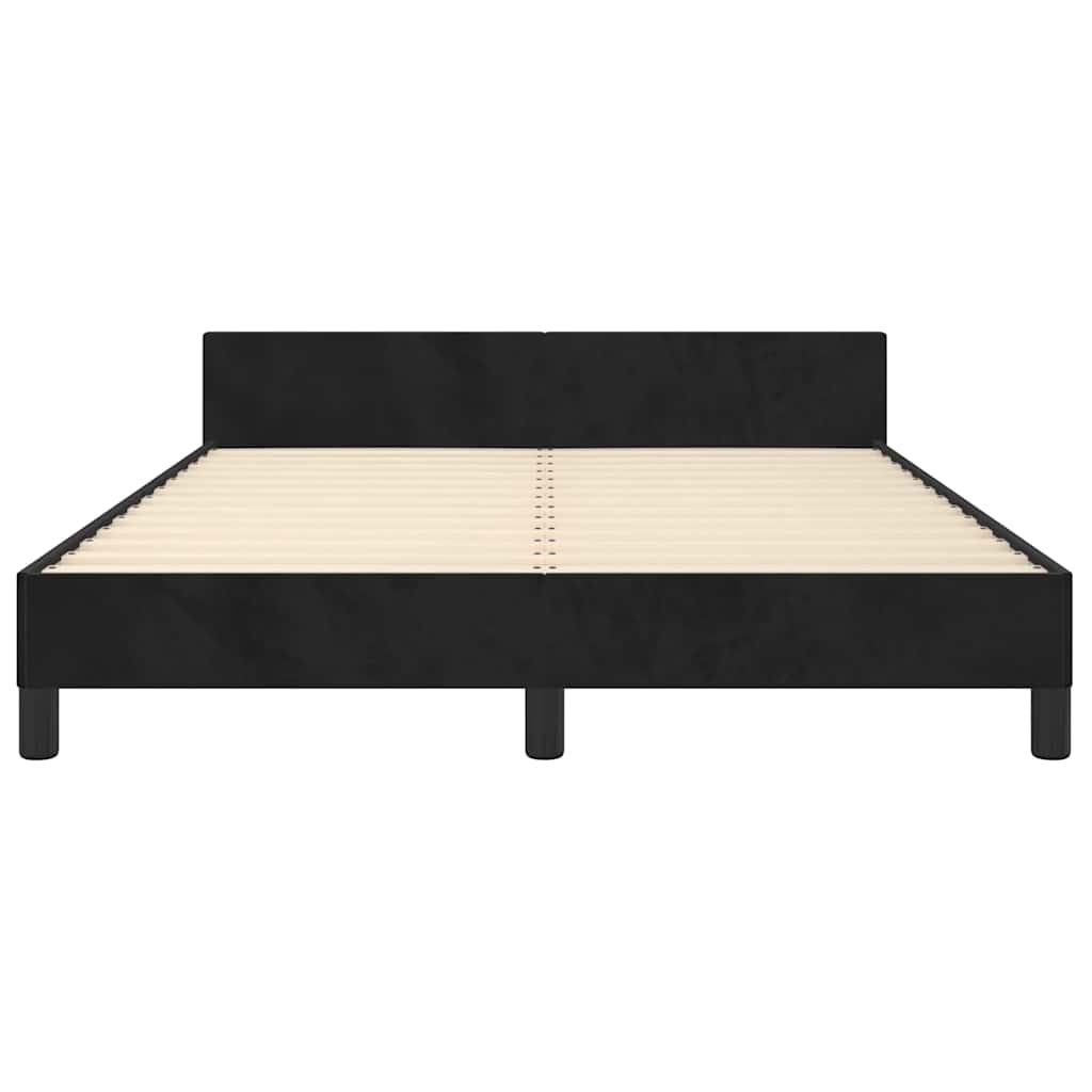 Sengeramme uten madrass svart 180x200cm Super King fløyel