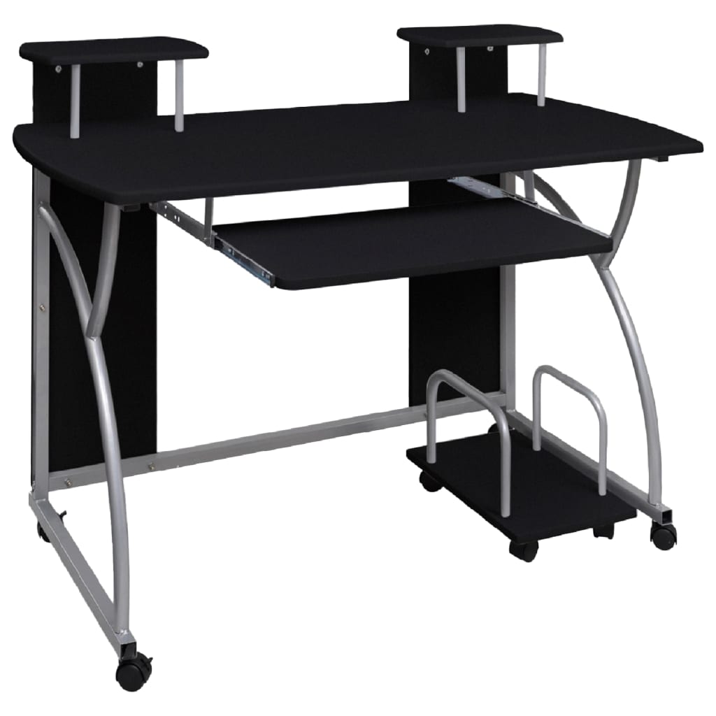 Databord svart 110x52x88,5 cm konstruert tre
