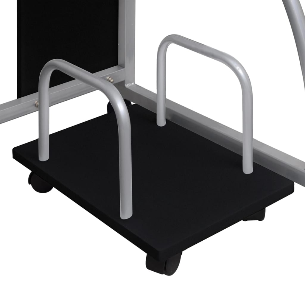 Databord svart 110x52x88,5 cm konstruert tre