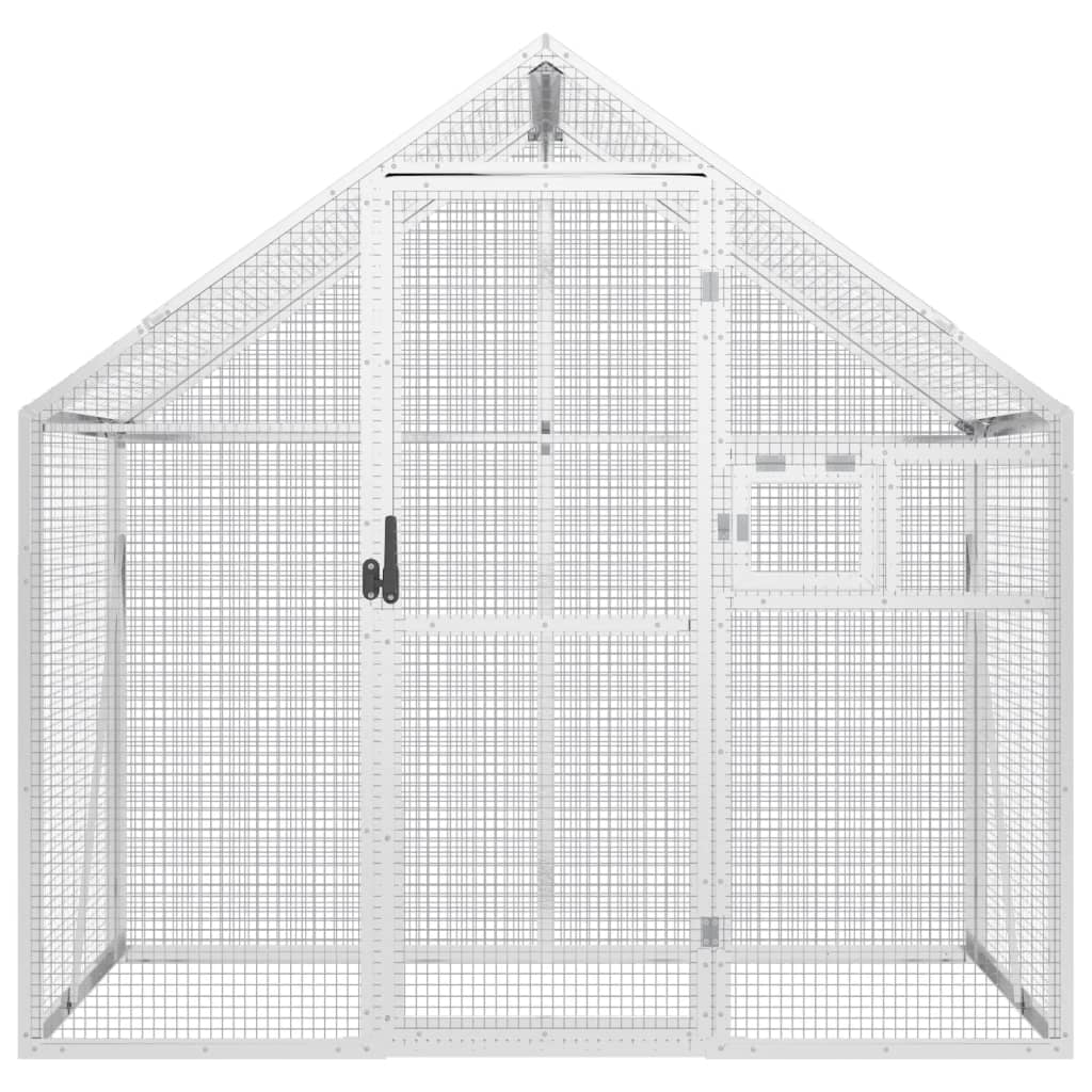 Fuglehus sølv 179x100x185 cm aluminium