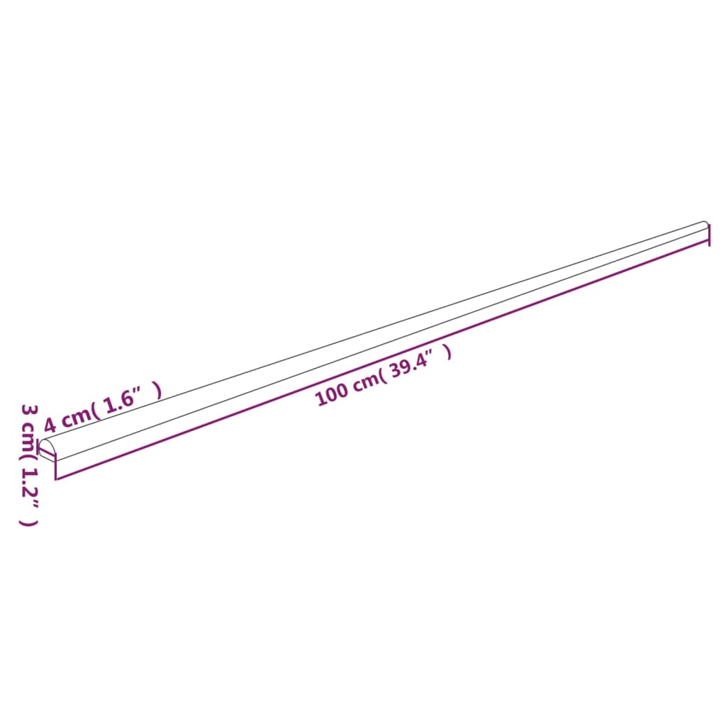 Hjørnebeskytter gul og svart 4x3x100 cm PU