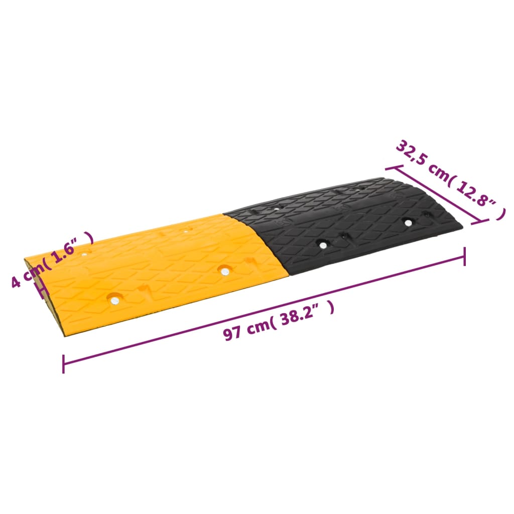 Fartshump gul og svart 97x32,5x4 cm gummi