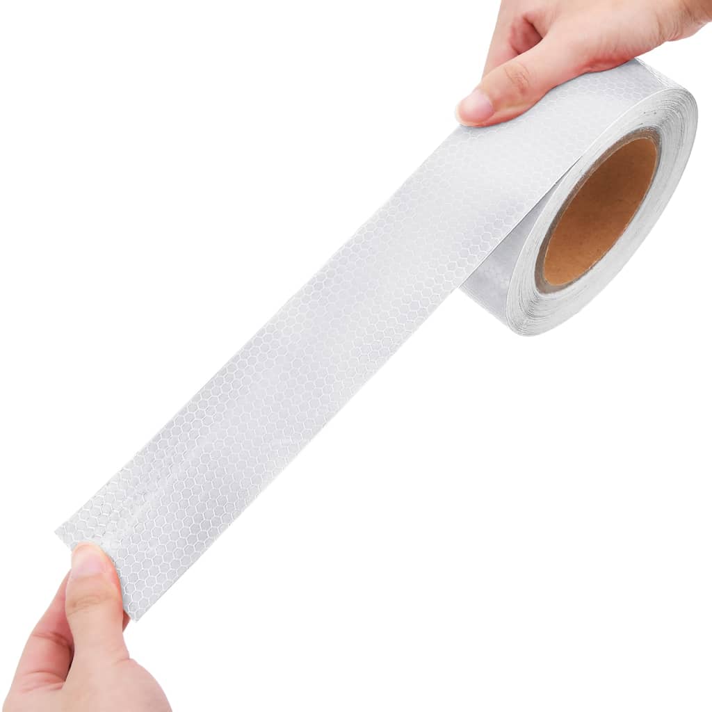 Reflekterende tape hvit 5 cm x 20 m PVC