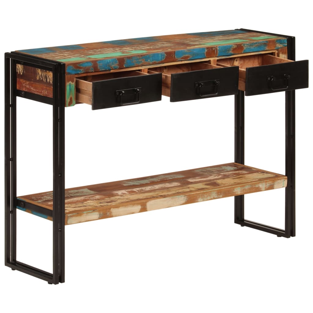 Konsollbord 110x30x76 cm gjenvunnet heltre