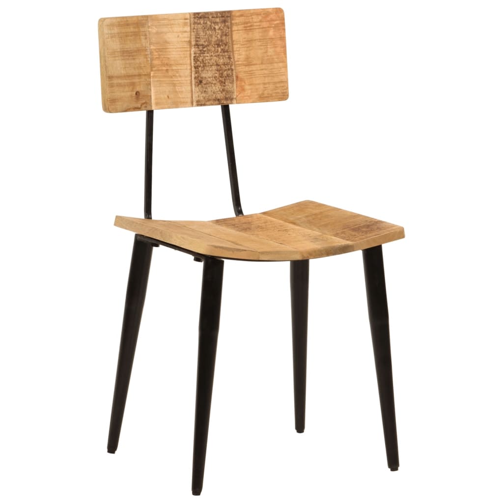 Spisestoler 2 stk 44x40x80 cm heltre mango
