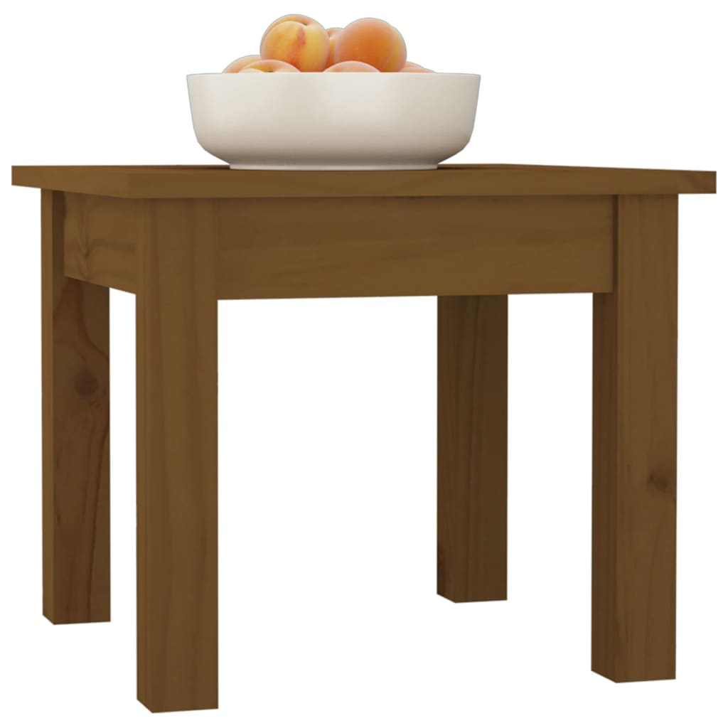 Salongbord honningbrun 35x35x30 cm heltre furu