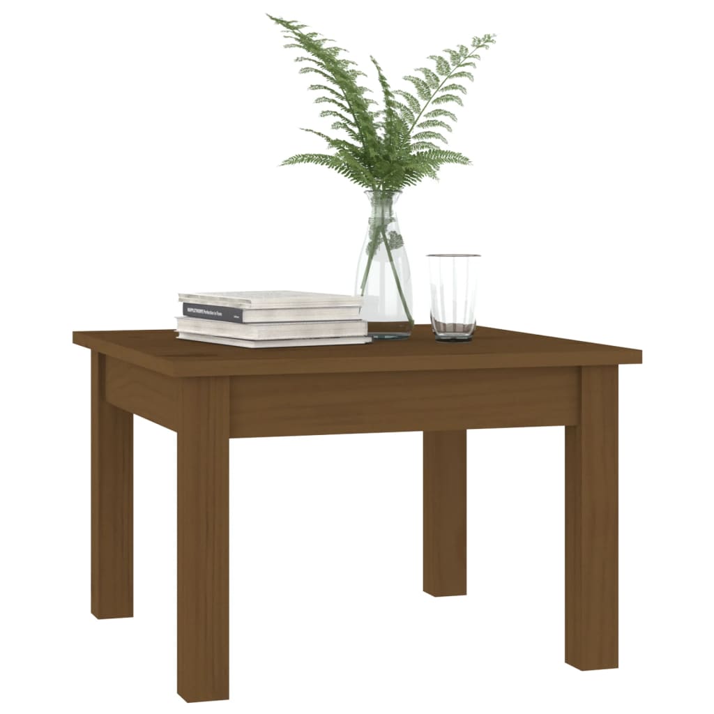 Salongbord honningbrun 45x45x30 cm heltre furu