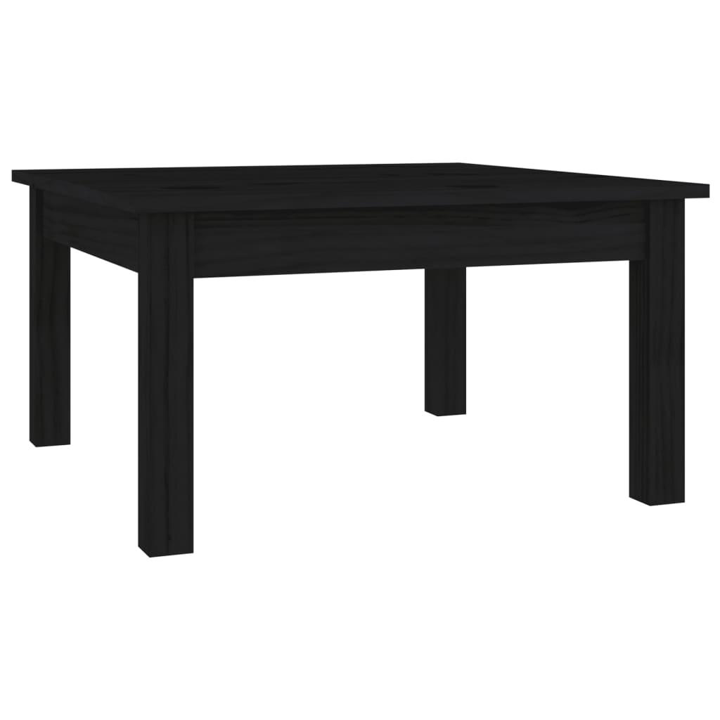 Salongbord svart 55x55x30 cm heltre furu