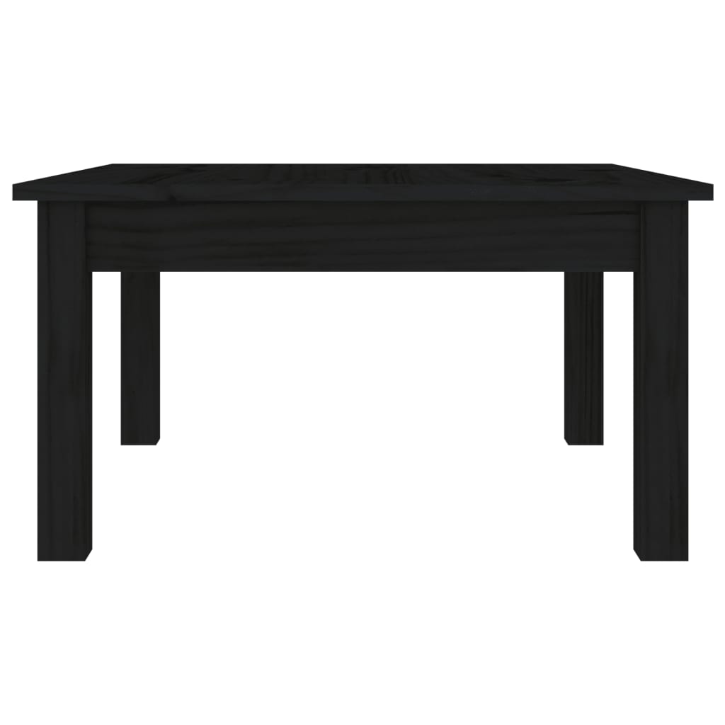 Salongbord svart 55x55x30 cm heltre furu