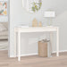 Konsollbord hvit 110x40x75 cm heltre furu