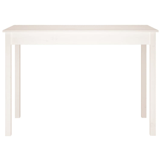 Spisebord hvit 110x55x75 cm heltre furu