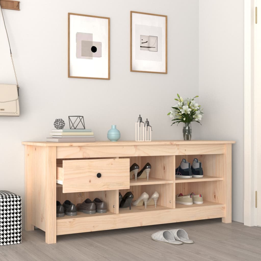 Skoskap 110x38x45,5 cm heltre furu