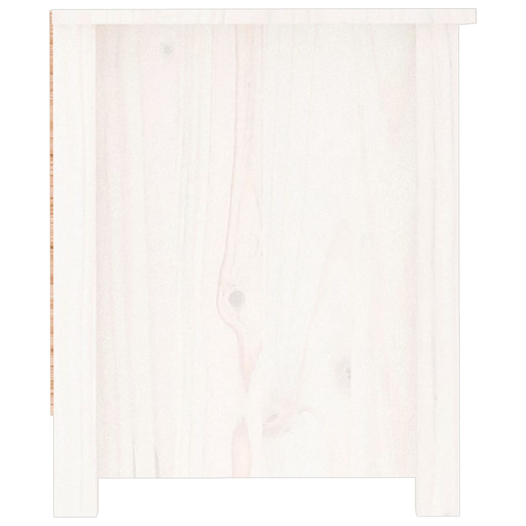 Skoskap hvit 110x38x45,5 cm heltre furu