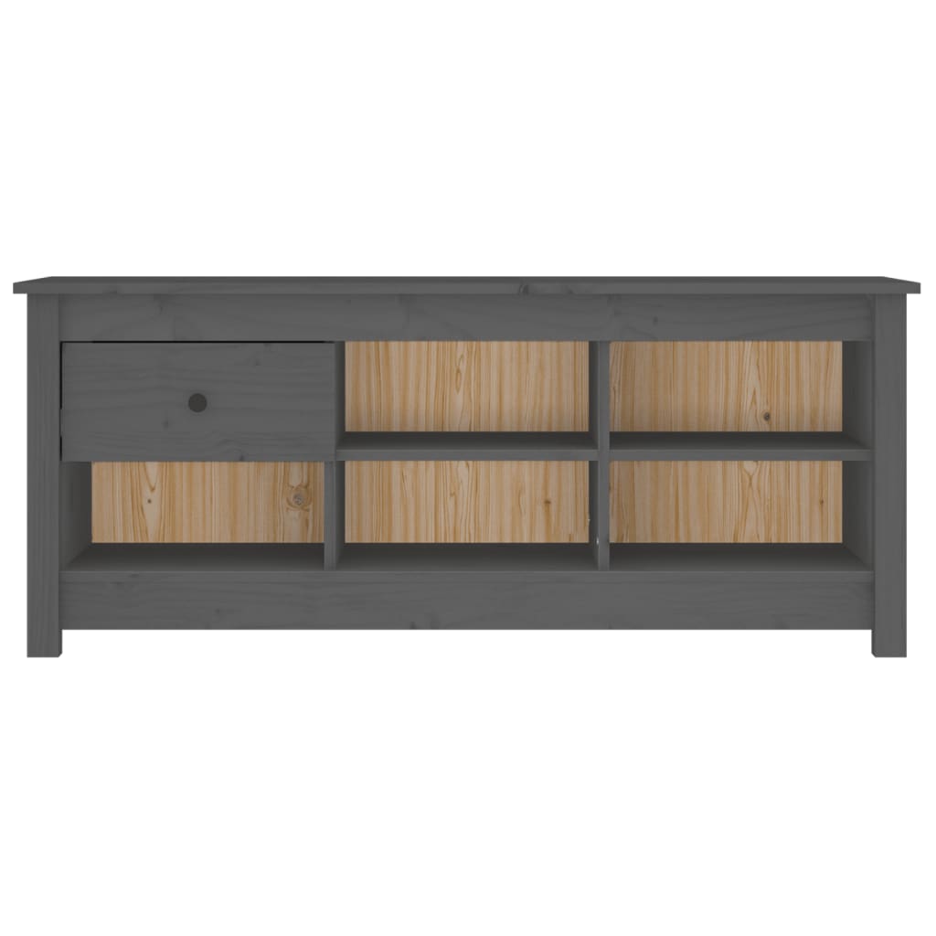 Skoskap grå 110x38x45,5 cm heltre furu