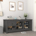 Skoskap grå 110x38x45,5 cm heltre furu