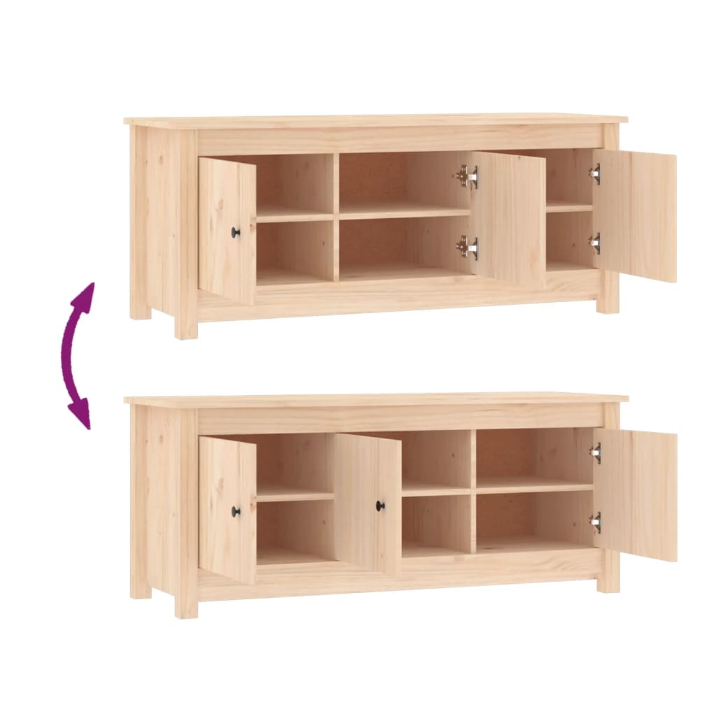 Skoskap 110x38x45,5 cm heltre furu