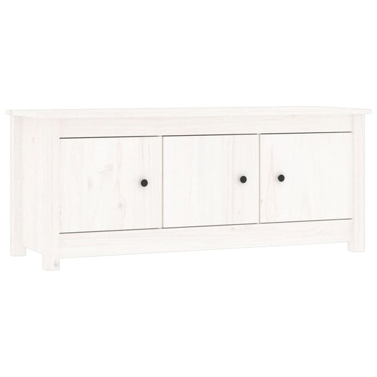 Skoskap hvit 110x38x45,5 cm heltre furu