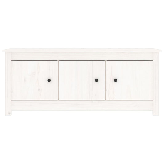 Skoskap hvit 110x38x45,5 cm heltre furu