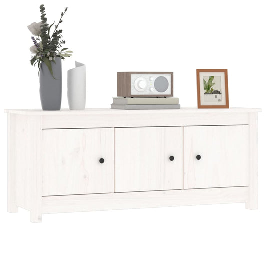 Skoskap hvit 110x38x45,5 cm heltre furu