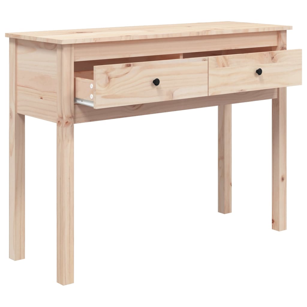Konsollbord 100x35x75 cm heltre furu