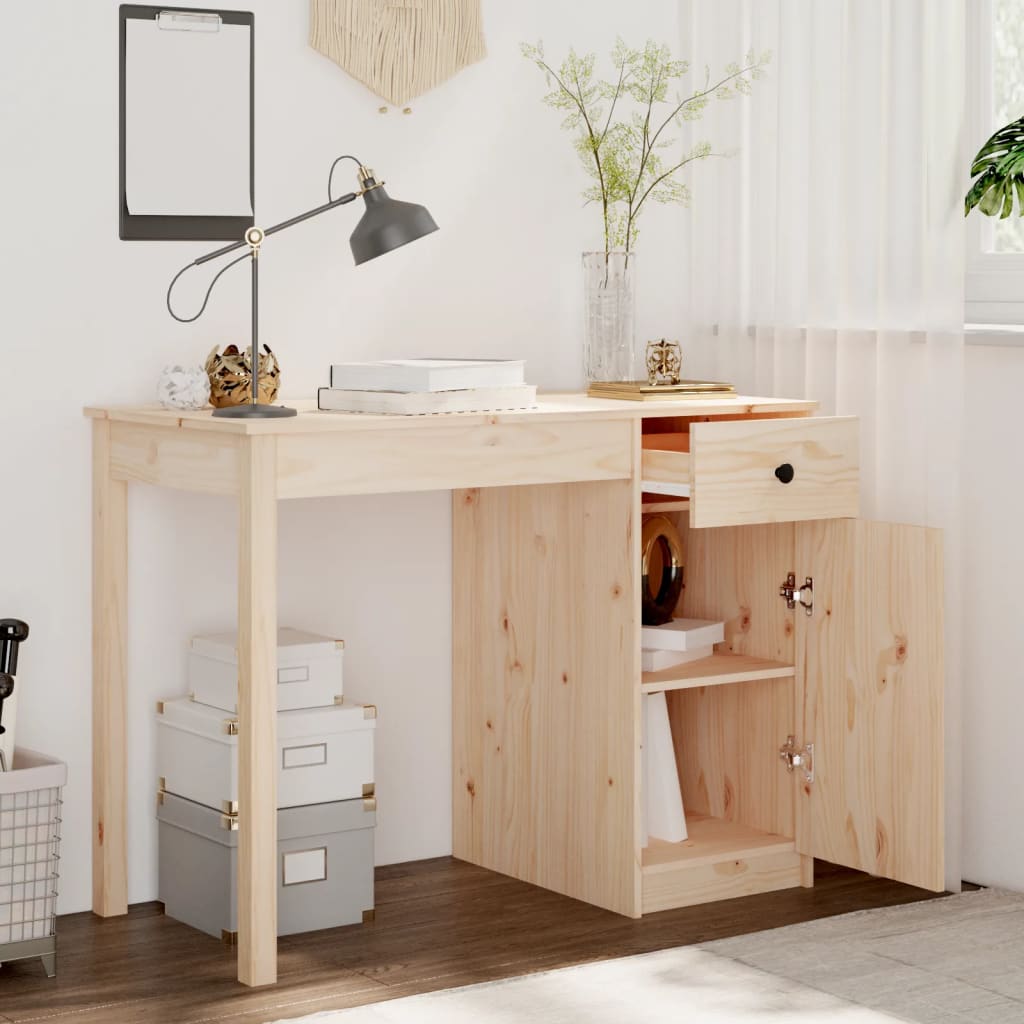 Skrivebord 100x50x75 cm heltre furu
