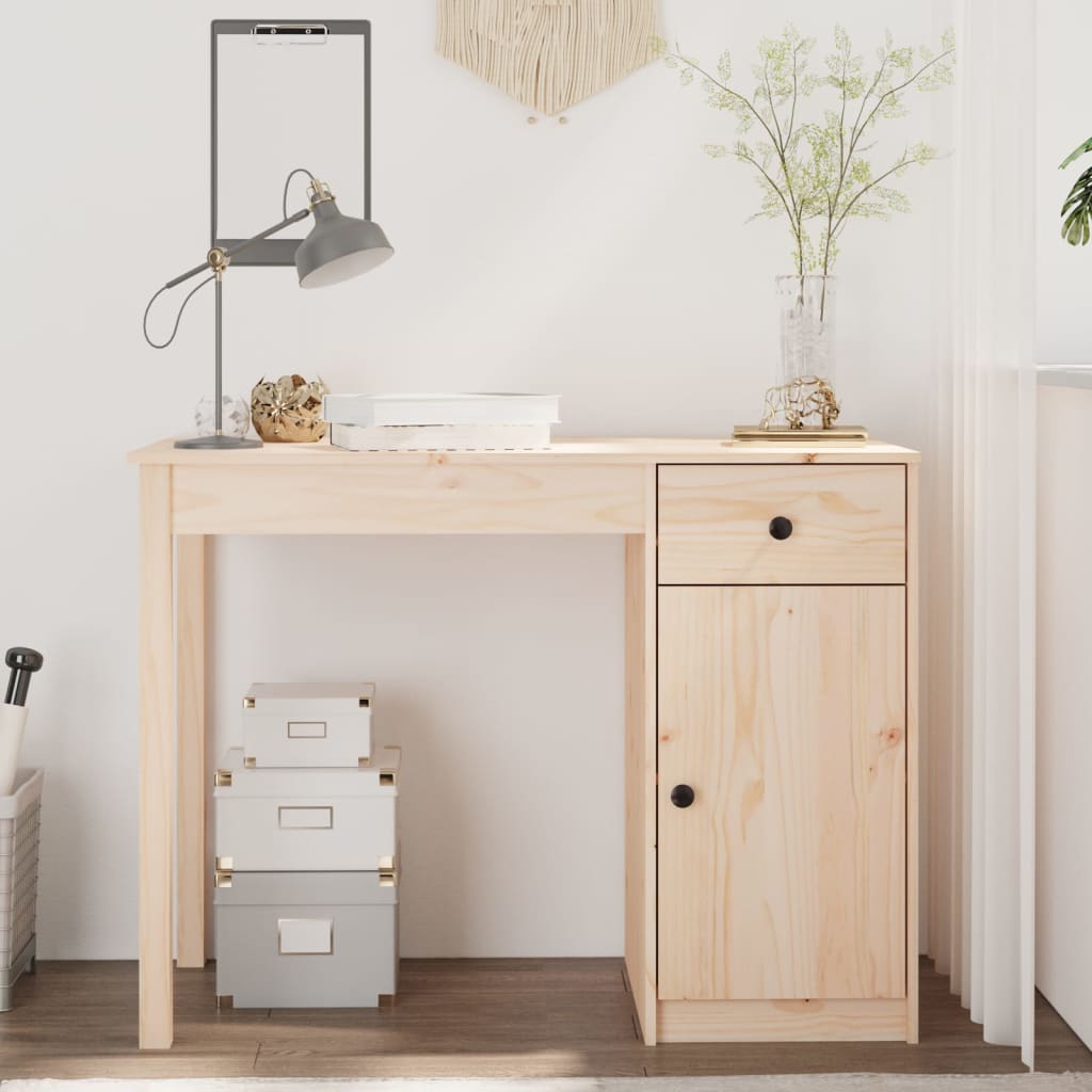 Skrivebord 100x50x75 cm heltre furu