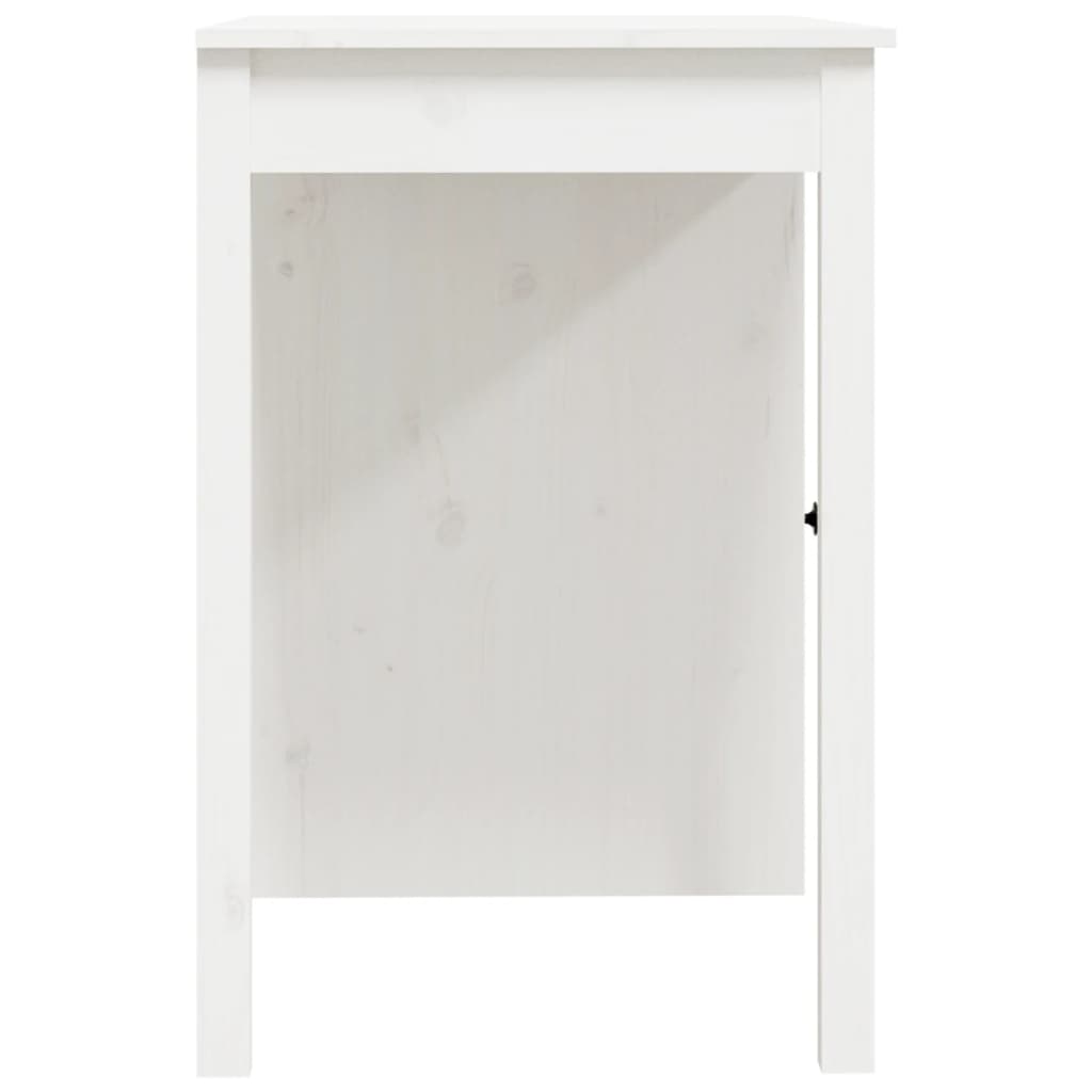 Skrivebord hvit 100x50x75 cm heltre furu