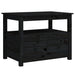 Salongbord svart 71x49x55 cm heltre furu