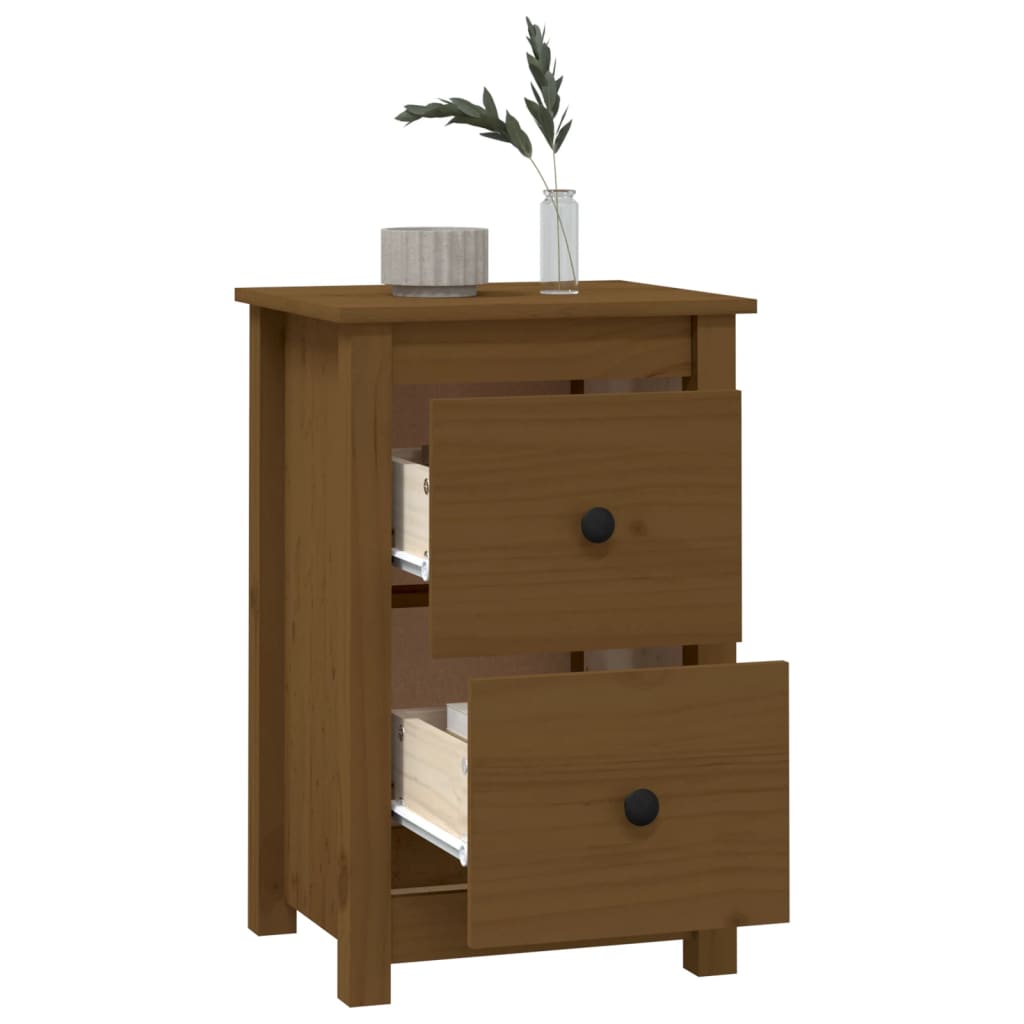 Nattbord honningbrun 40x35x61,5 cm heltre furu