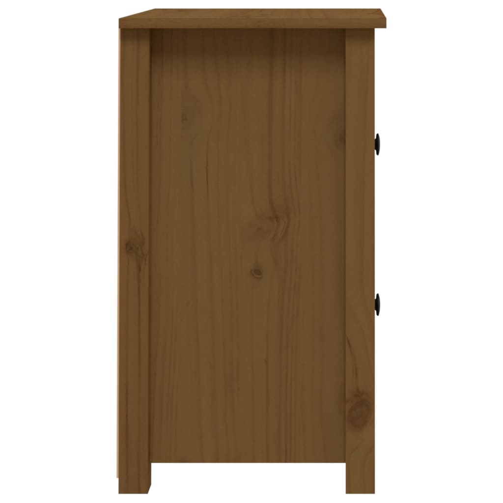 Nattbord 2 stk honningbrun 40x35x61 cm heltre furu